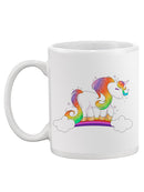 Unicorn On A Rainbow Mug -SPIdeals Designs