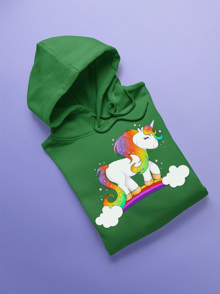 Unicorn On A Rainbow Hoodie -SPIdeals Designs