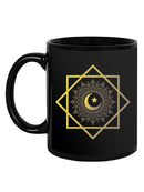 Crescent Moon With Shapes Mug -SPIdeals Designs