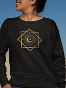 Crescent Moon With Shapes Hoodie or Sweatshirt -SPIdeals Designs