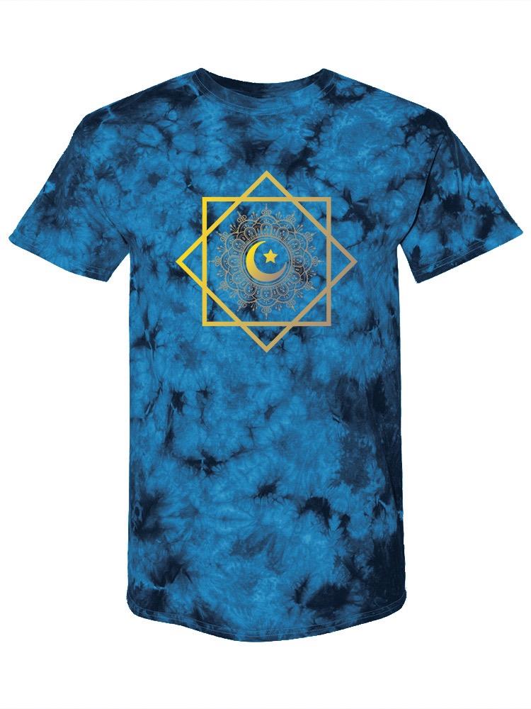 Crescent Moon With Shapes Tie Dye Tee -SPIdeals Designs