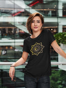 Crescent Moon With Shapes T-shirt -SPIdeals Designs