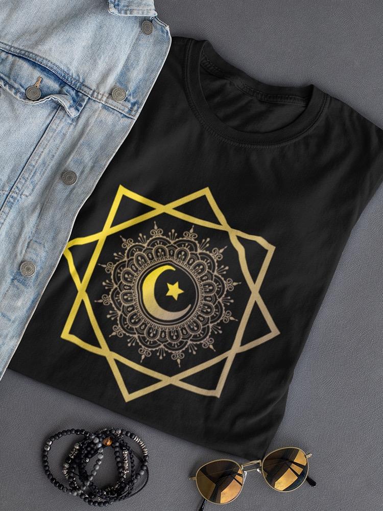 Crescent Moon With Shapes T-shirt -SPIdeals Designs