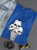 Ice Cream Cone Skulls T-shirt -SPIdeals Designs