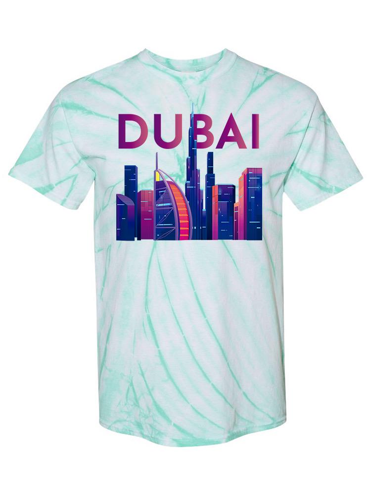 Dubai Cityscape. Tie Dye Tee -SPIdeals Designs