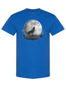 Wolf Howling At The Moon
 T-shirt -SPIdeals Designs