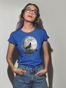 Wolf Howling At The Moon
 T-shirt -SPIdeals Designs
