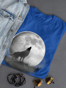 Wolf Howling At The Moon
 T-shirt -SPIdeals Designs