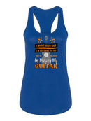 Playing Guitar In My Head Racerback Tank -SPIdeals Designs