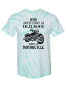 Old Man With A Motorcycle Tie Dye Tee -SPIdeals Designs