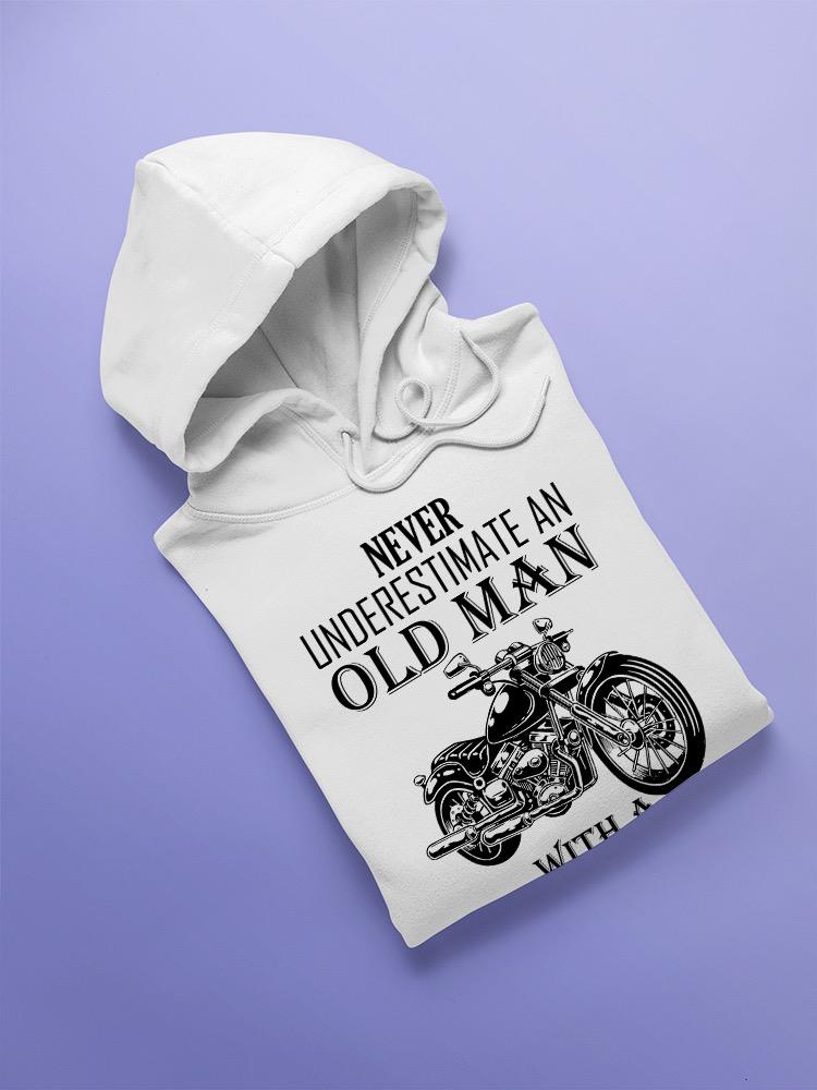 Old Man With A Motorcycle Hoodie -SPIdeals Designs