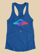Ufo Lifting Human Racerback Tank -SPIdeals Designs