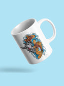 Demon Mask And Fish Mug -SPIdeals Designs