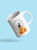Black Cat On Pumpkins Mug -SPIdeals Designs