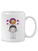 Cute Girl And Donut Mug -SPIdeals Designs