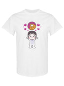 Cute Girl And Donut T-shirt -SPIdeals Designs