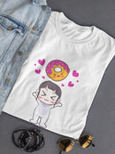 Cute Girl And Donut T-shirt -SPIdeals Designs