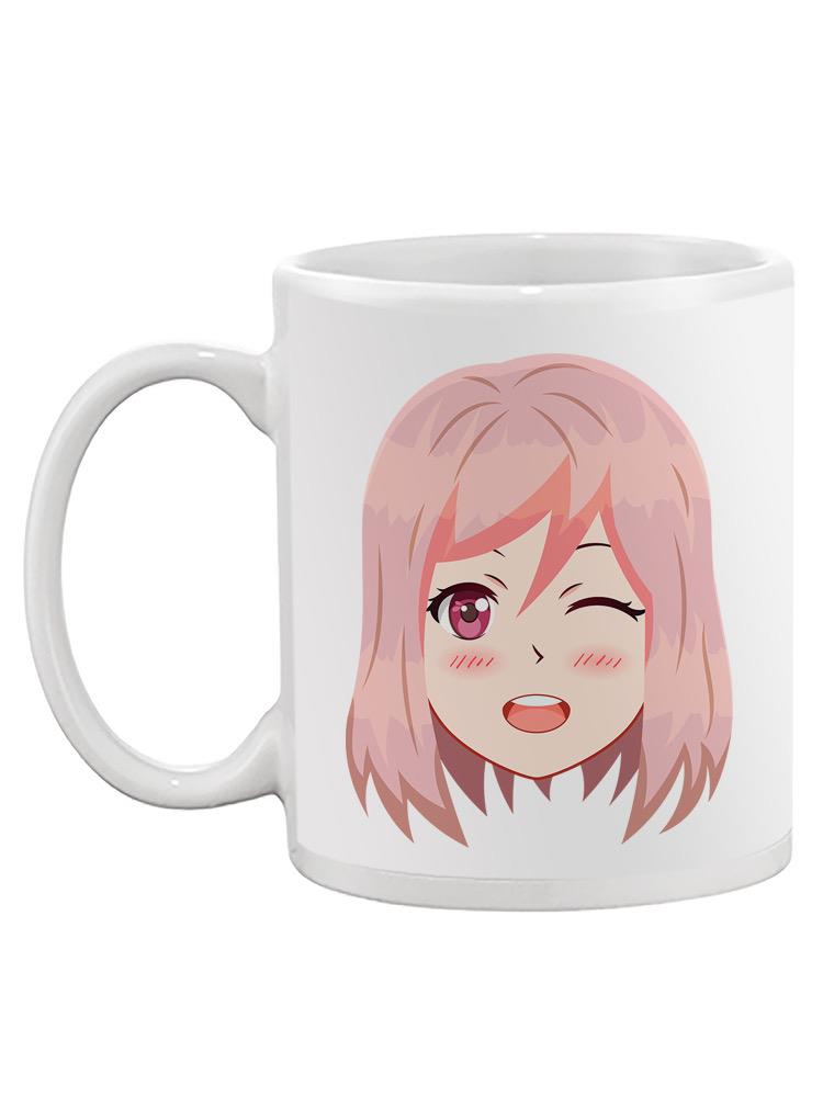Winking Anime Girl Mug -SPIdeals Designs