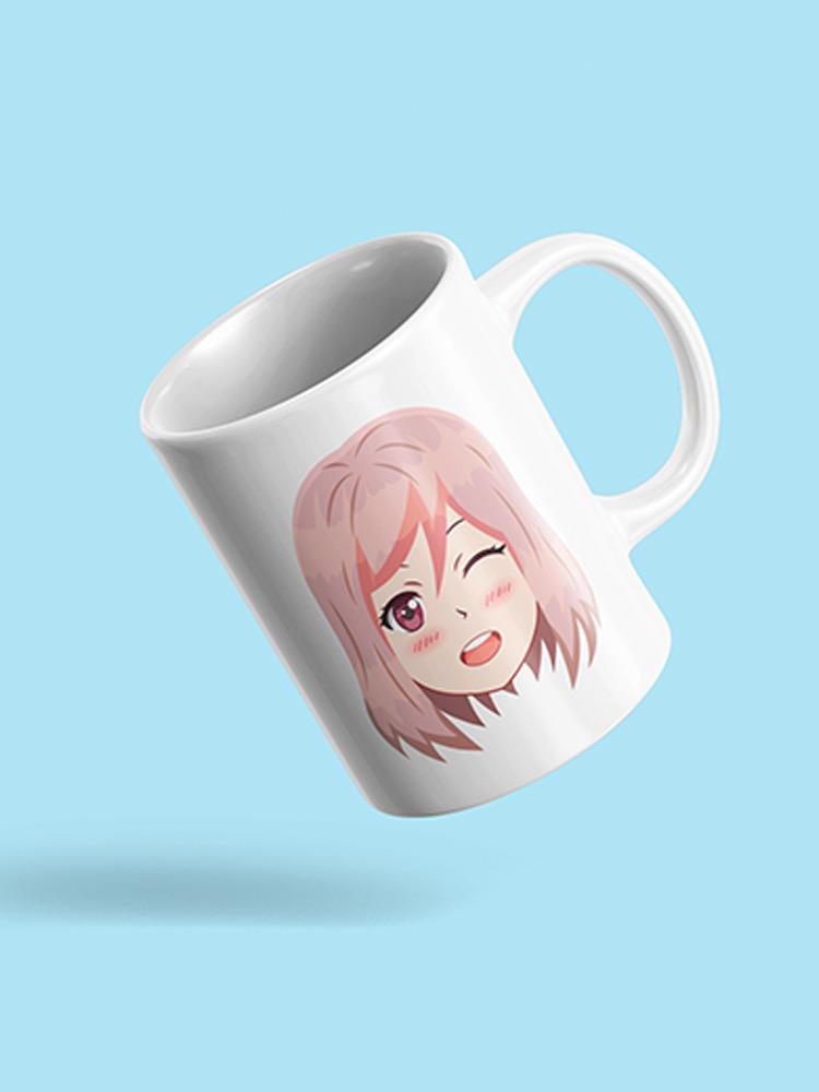 Winking Anime Girl Mug -SPIdeals Designs