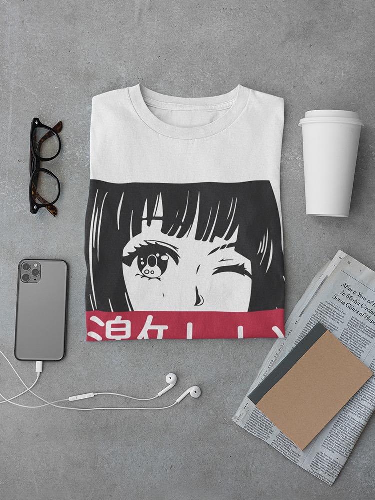 Winking Korean Girl T-shirt -SPIdeals Designs