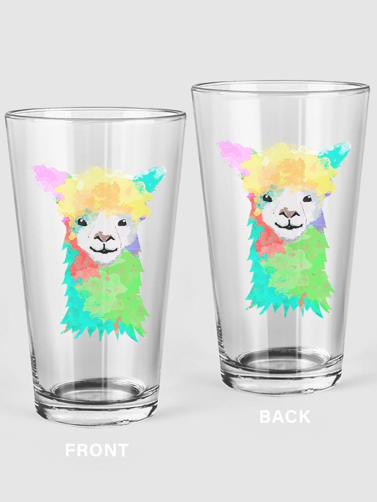 Colorful Llama Pint Glass -SPIdeals Designs