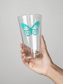 Blue Butterfly Pint Glass -SPIdeals Designs