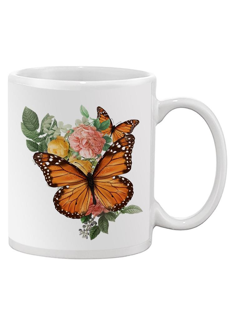 Butterflies And Flowers Mug -SPIdeals Designs