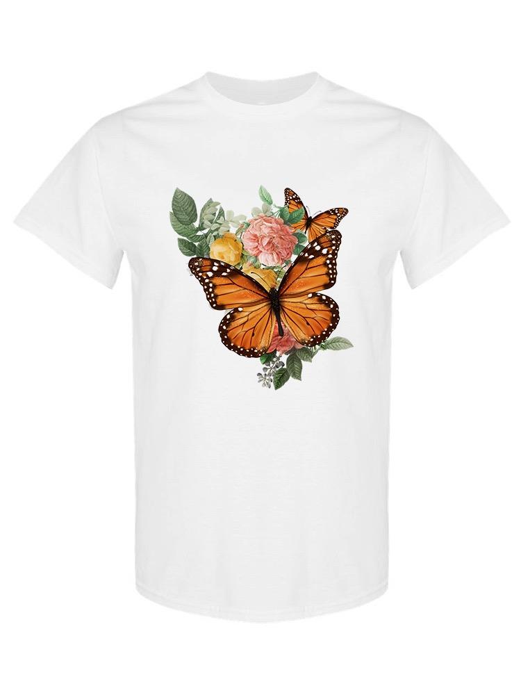 Butterflies And Flowers T-shirt -SPIdeals Designs