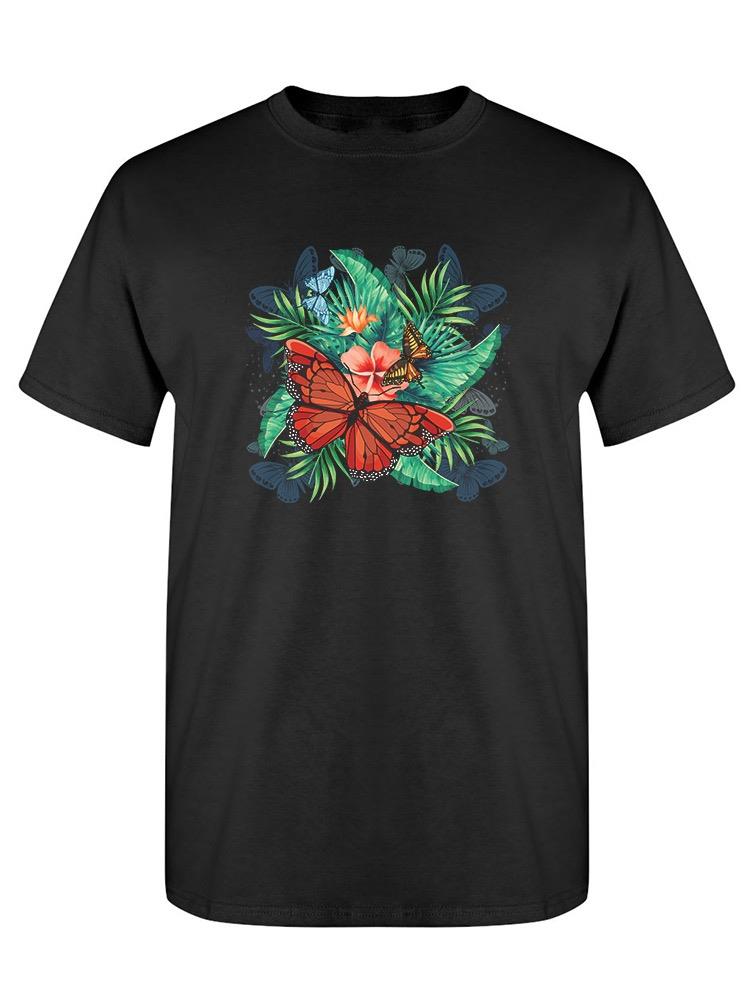 Flower With Butterflies T-shirt -SPIdeals Designs