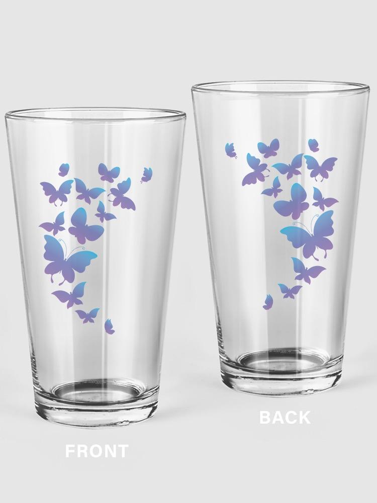 Butterflies Flying Pint Glass -SPIdeals Designs