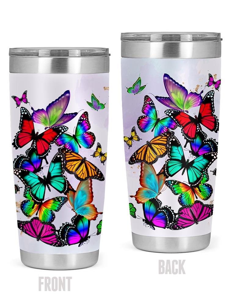 Colorful Butterflies Tumbler -SPIdeals Designs