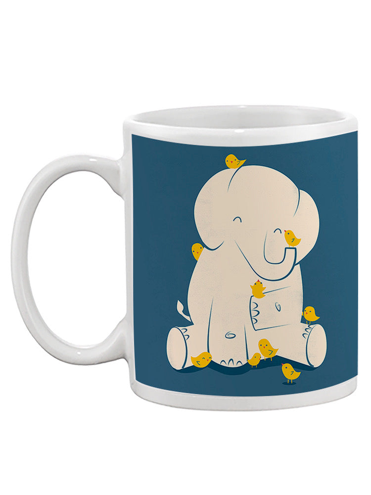 Elephant With Birds Mug -Jay Fleck Designs