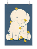 Elephant With Birds Wall Art -Jay Fleck Designs