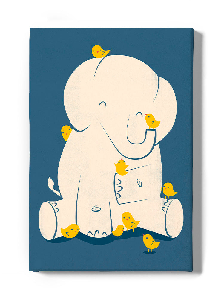 Elephant With Birds Wall Art -Jay Fleck Designs