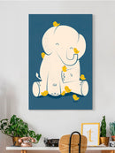 Elephant With Birds Wall Art -Jay Fleck Designs