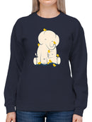 Elephant With Birds Sweatshirt -Jay Fleck Designs