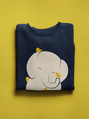 Elephant With Birds Sweatshirt -Jay Fleck Designs