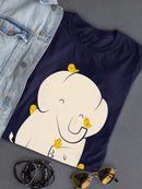 Elephant With Birds T-shirt -Jay Fleck Designs