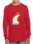 Bear And Man Fishing T-shirt -Jay Fleck Designs