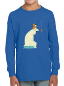 Bear And Man Fishing T-shirt -Jay Fleck Designs