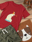 Bear And Man Fishing T-shirt -Jay Fleck Designs