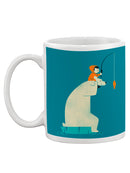 Bear And Man Fishing Mug -Jay Fleck Designs