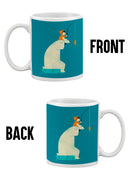 Bear And Man Fishing Mug -Jay Fleck Designs