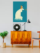 Bear And Man Fishing Wall Art -Jay Fleck Designs