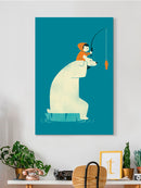 Bear And Man Fishing Wall Art -Jay Fleck Designs
