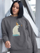 Bear And Man Fishing Sweatshirt -Jay Fleck Designs