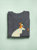 Bear And Man Fishing Sweatshirt -Jay Fleck Designs