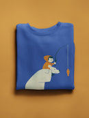 Bear And Man Fishing Sweatshirt -Jay Fleck Designs