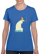 Bear And Man Fishing T-shirt -Jay Fleck Designs