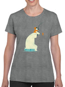 Bear And Man Fishing T-shirt -Jay Fleck Designs